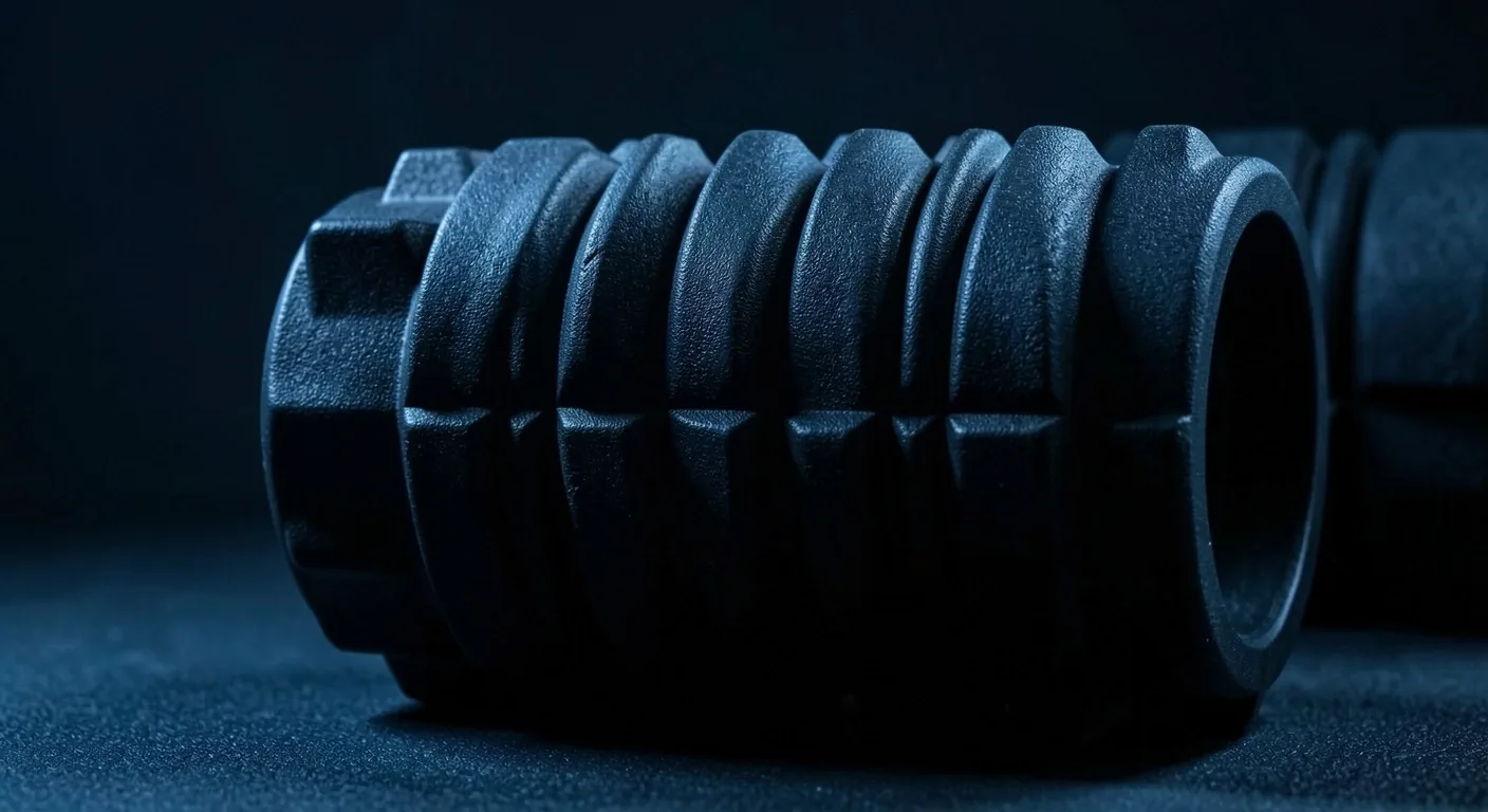 Close-up of foam roller surface texture