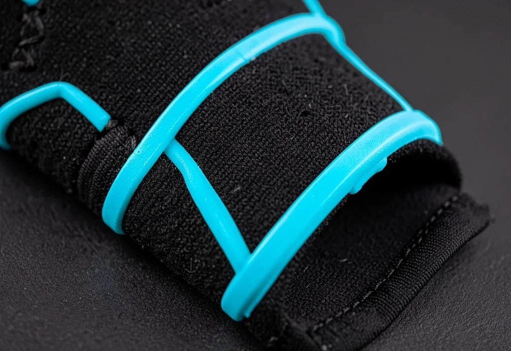 Knee support sleeve macro detail